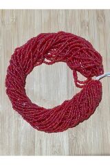 Jan jan Açık Bordo 12dizi. Çekoslovakya, Adana, Hapishane Işi, Iğne Oyası Kum Boncuğu.