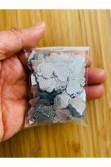 Oya, abiye, Şal, Çeyiz, Halay Mendili, El işi Plastik Desenli Kalp Pul. 20gr. Tahmini 260 adet.