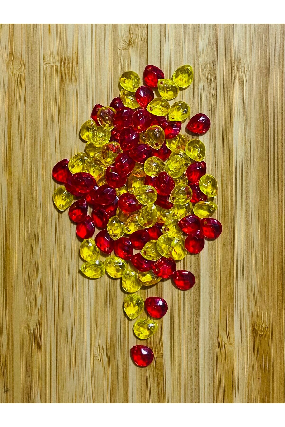 Oya, Abiye, Takı, Örgü El İşleme Plastik Gözyaşı Damla Boncuk. 25gr. Tahmini 195 Adet