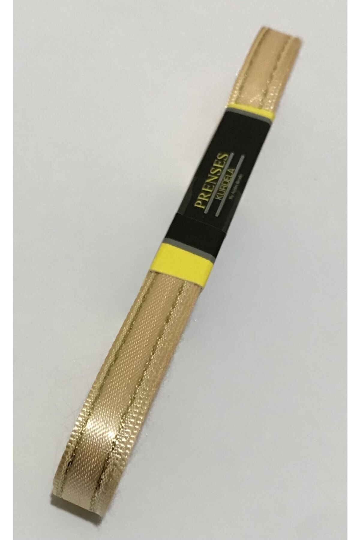 Saten Simli Kurdele, 1cm. 10metre. Somon Sarısı.