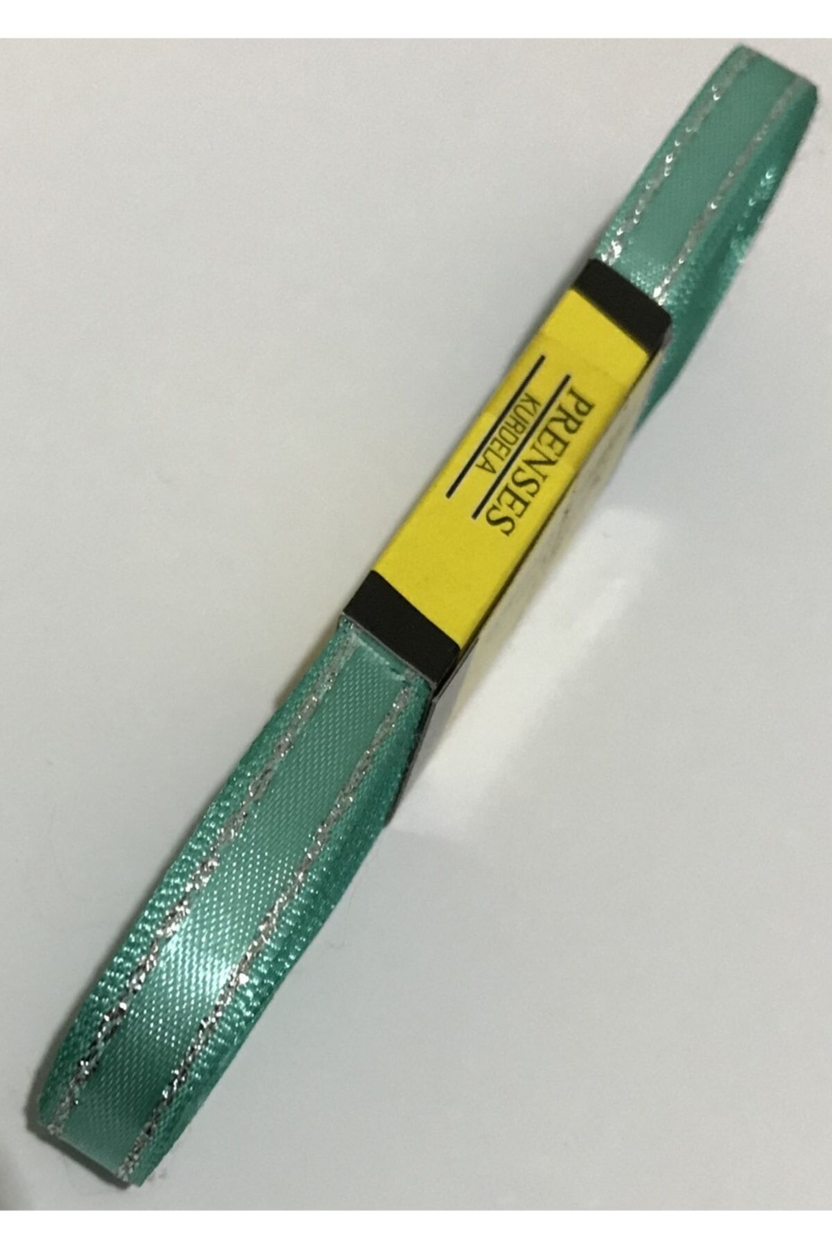 Saten Simli Kurdele, 1cm. 10metre. Su Yeşili