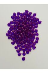 Janjan Mor Rengi Oya, Abiye, Takı, Örgü Plastik Gözyaşı Damla Boncuk. 25gr. Tahmini 195 Adet.