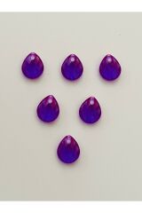 Janjan Mor Rengi Oya, Abiye, Takı, Örgü Plastik Gözyaşı Damla Boncuk. 25gr. Tahmini 195 Adet.