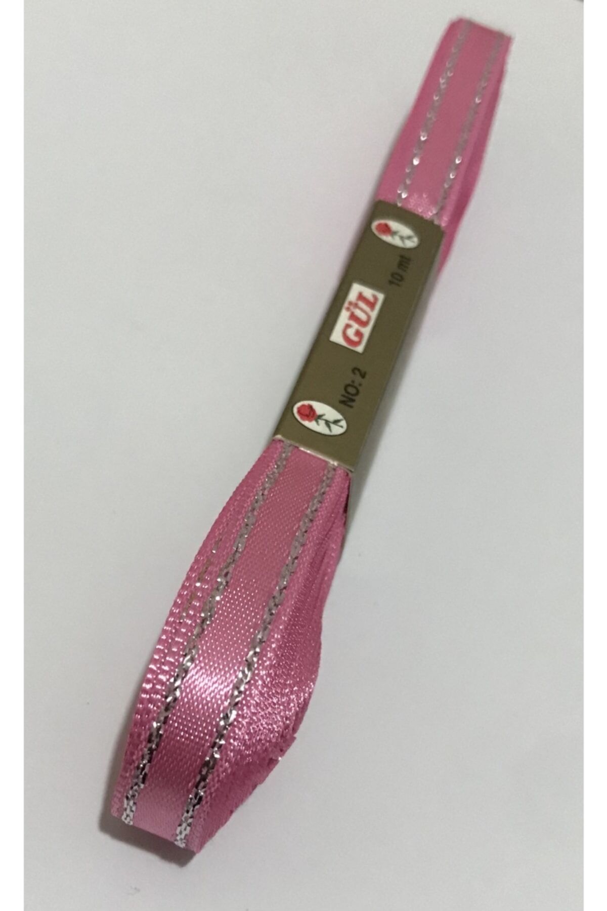 Saten Simli Kurdele, 1cm. 10metre. Şeker Pembe.