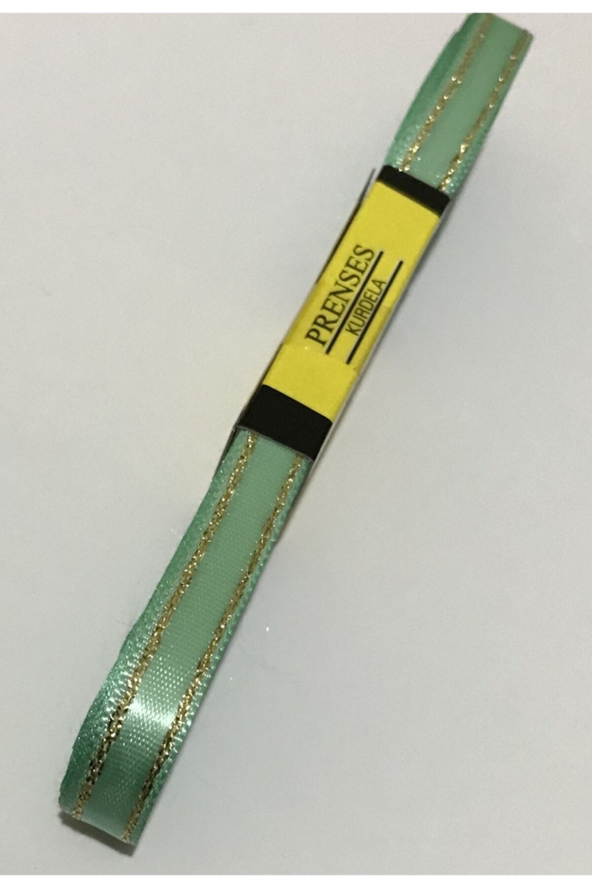 Saten Simli Kurdele, 1cm. 10metre. Yeşil.