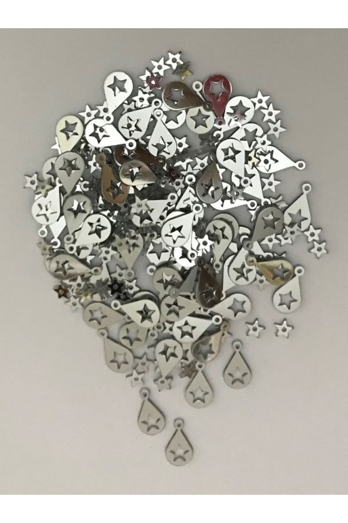 Analı Kızlı Kulplu Damla. Oya, Abiye, Halhal, Bileklik, Kolye Pleksi Plastik El Işleme Pul. 20gr.