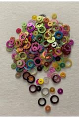 Analı Kızlı Metalik Kaplama Oya, Abiye, Havlu, Çeyizlik Vb. Plastik El Işleme Pul 15gr.