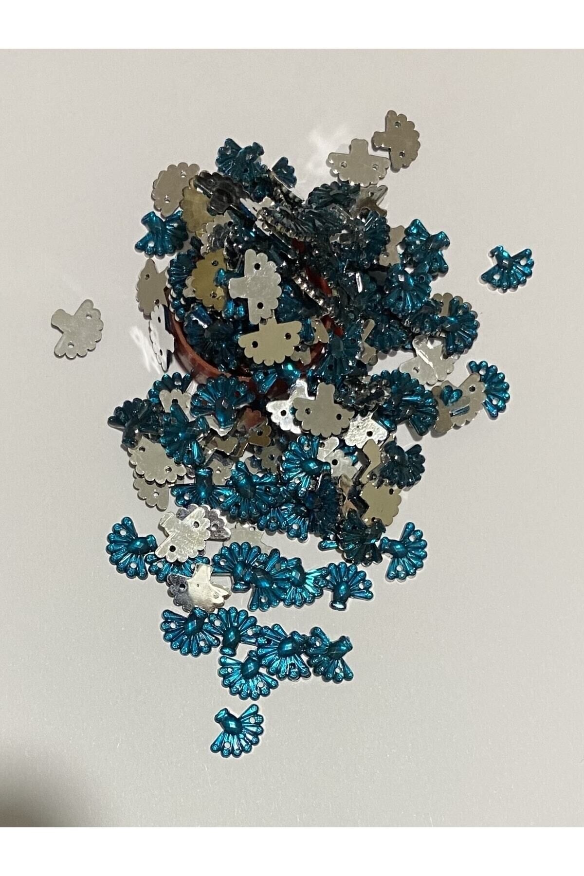 Oya, Havlu, Abiye ve Halay Mendili El İşleme Taş Görünümlü Yelpaze Plastik Pul. Renk No:1