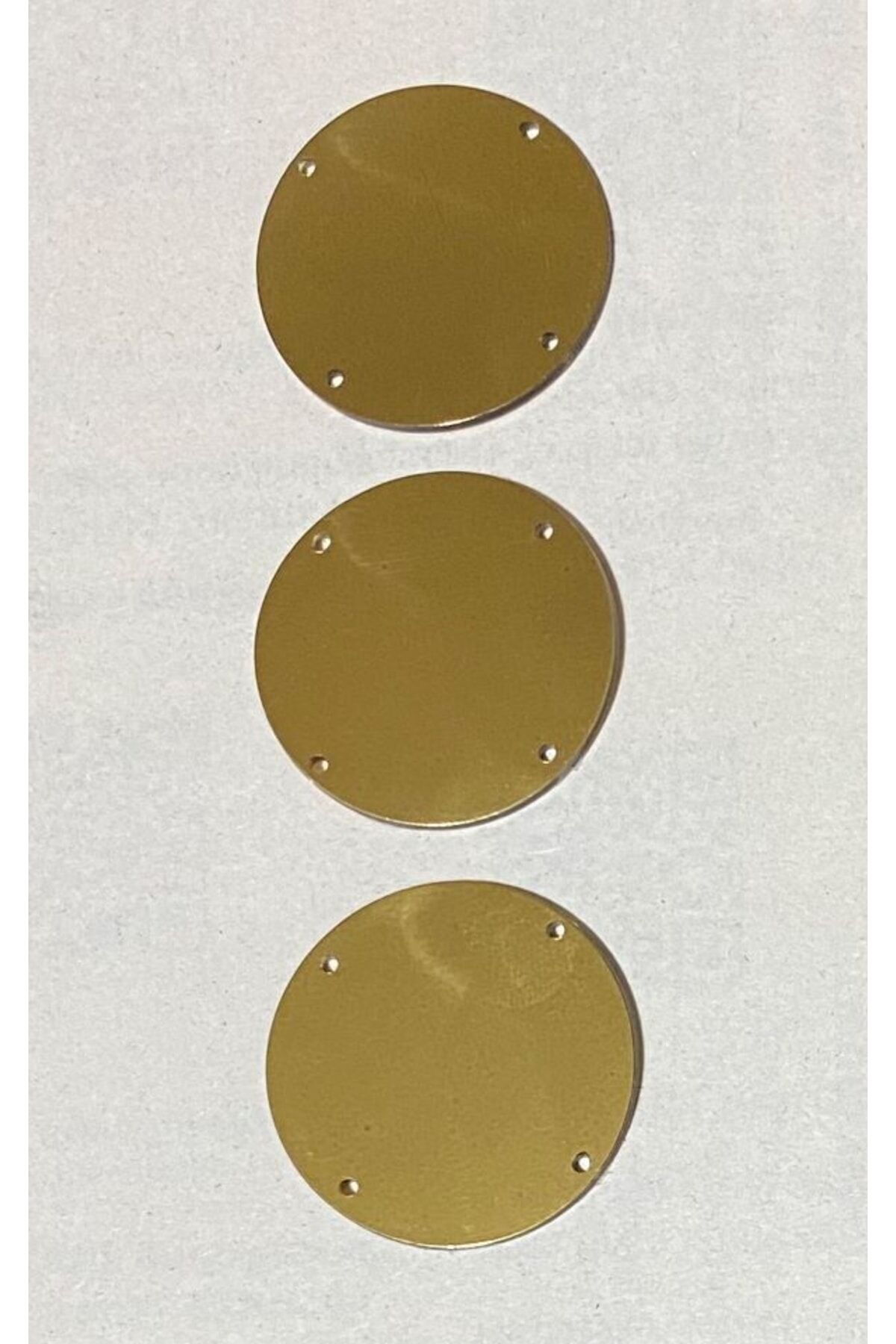 Pleksi Kalın Plastik Pul 3.2cm. 25gr. 20 Adet. Sarı.