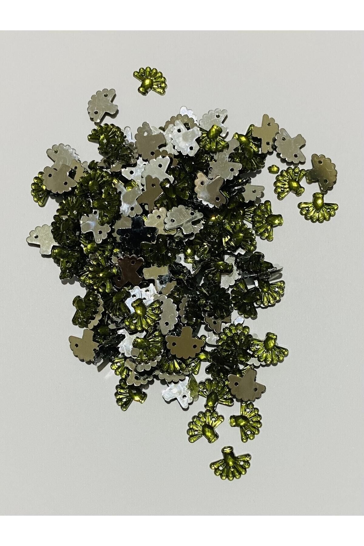 Oya, Havlu, Abiye ve Halay Mendili El İşleme Taş Görünümlü Yelpaze Plastik Pul. Renk No:11