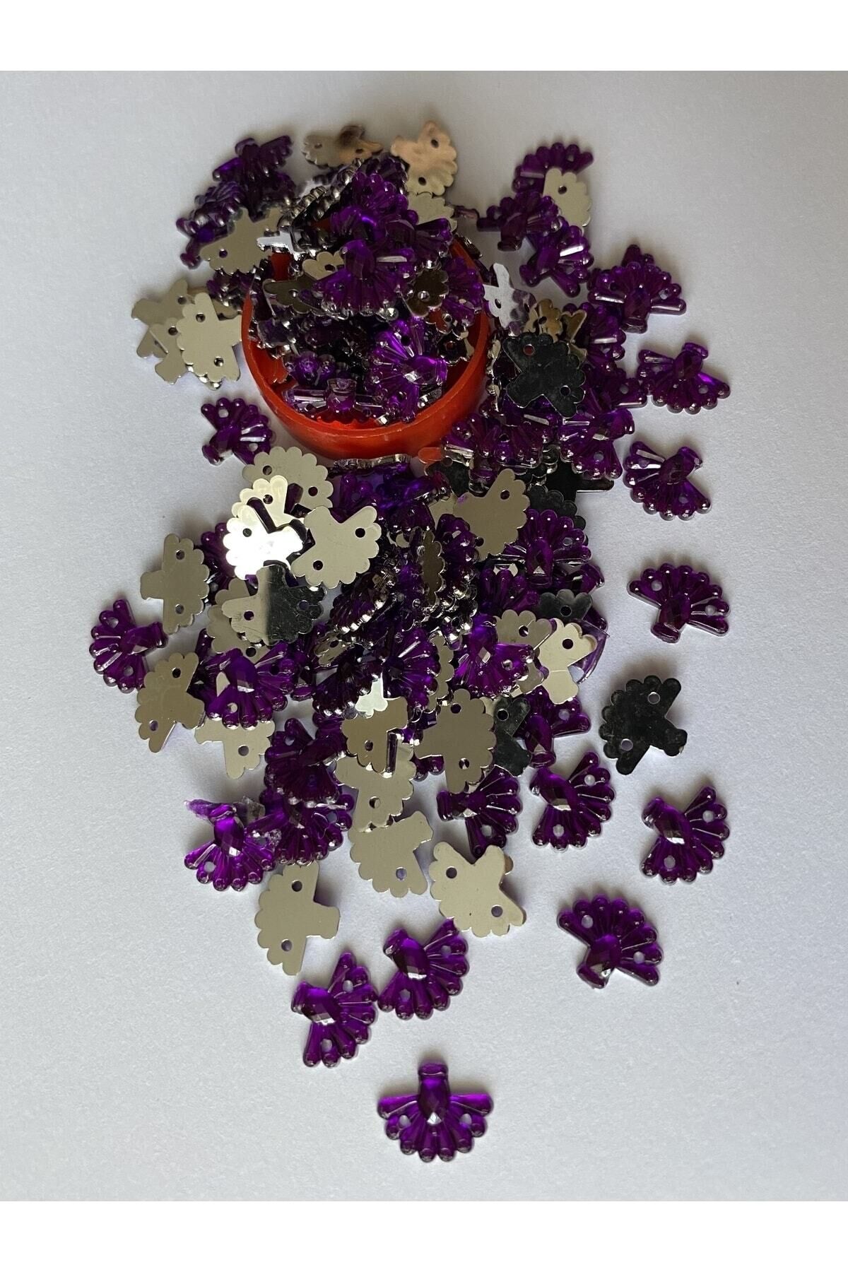 Oya, Havlu, Abiye ve Halay Mendili El İşleme Taş Görünümlü Yelpaze Plastik Pul. Renk No:12