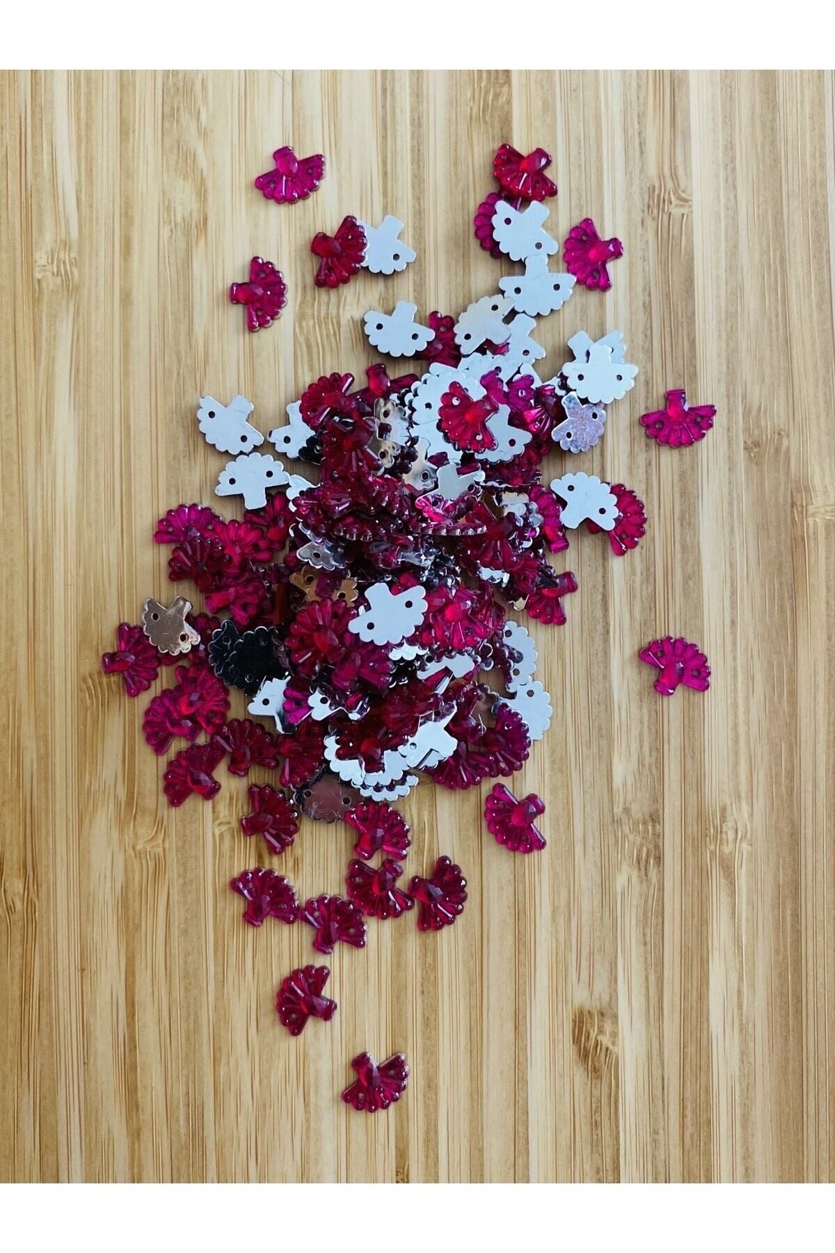 Oya, Havlu, Abiye ve Halay Mendili El İşleme Taş Görünümlü Yelpaze Plastik Pul. Renk No:5