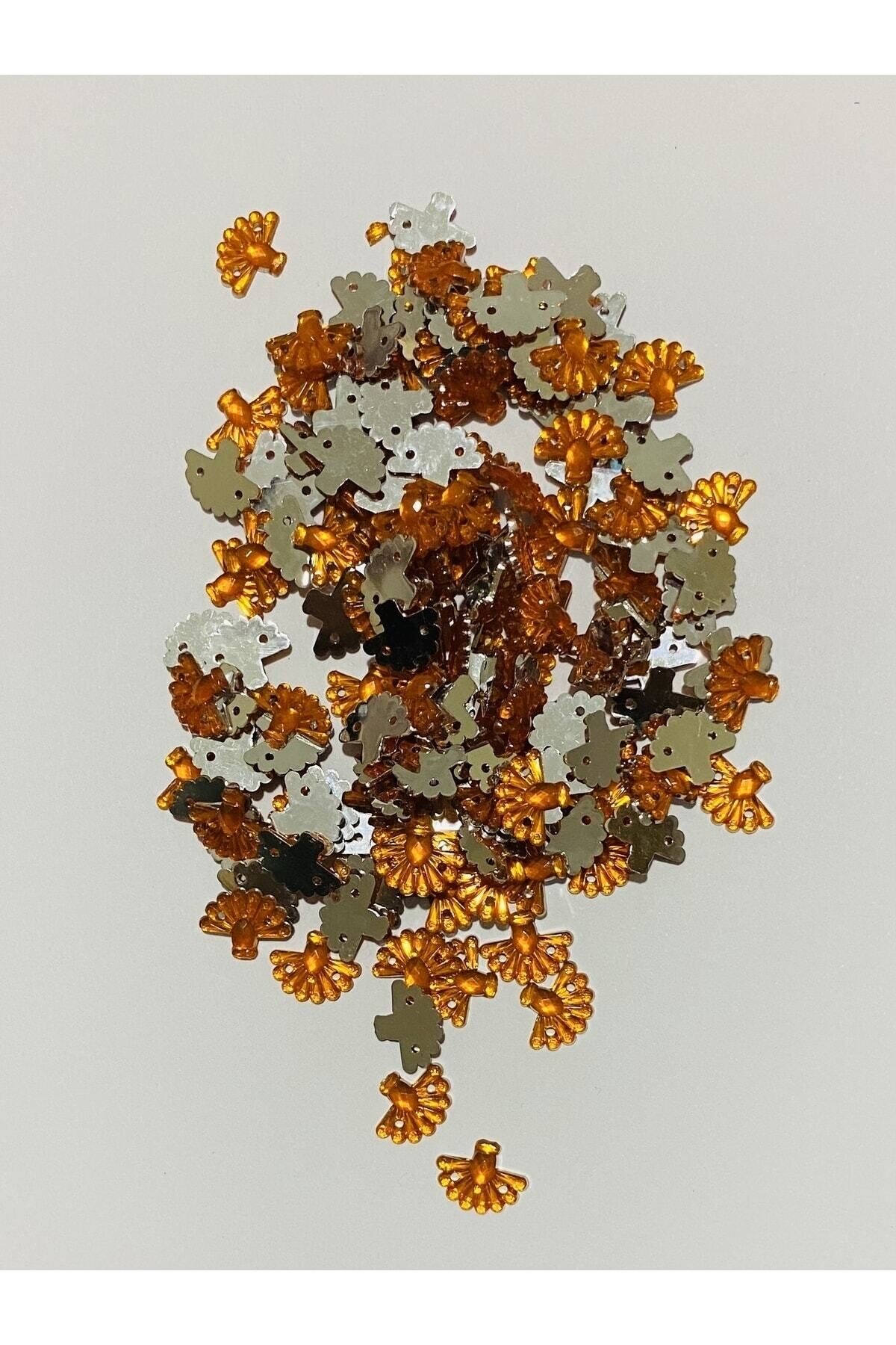 Oya, Havlu, Abiye ve Halay Mendili El İşleme Taş Görünümlü Yelpaze Plastik Pul. Renk No:6