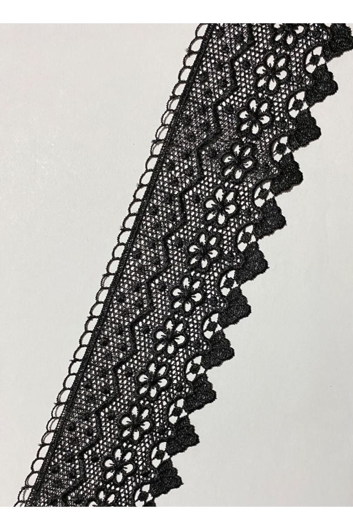 Dantel 8,5cmx1metre. Siyah.
