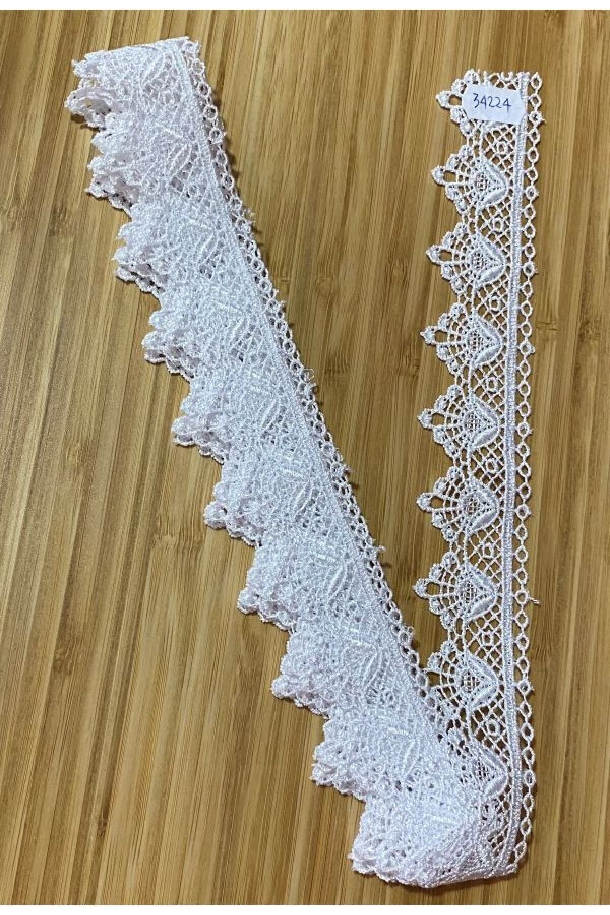 Dantel Güpür 3.8cmx2.2metre. Beyaz.
