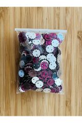 Oya, Havlu, Çeyizlik, Abiye Giyim Taş Görünümlü Plastik pul. 1cm. 25gr. Tahmini 275-295 Adet arası.