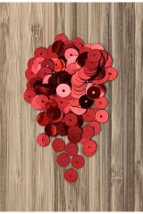 Orta Delikli Plastik Metalik Kaplama Yazma, Abiye Ve Çeyizlik El Işleme Pul. 20gr. 1115-1120 Adet.