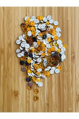 Oya, Havlu, Çeyizlik, Abiye Giyim Taş Görünümlü Plastik pul. 1cm. 25gr. Tahmini 275-295 Adet arası.