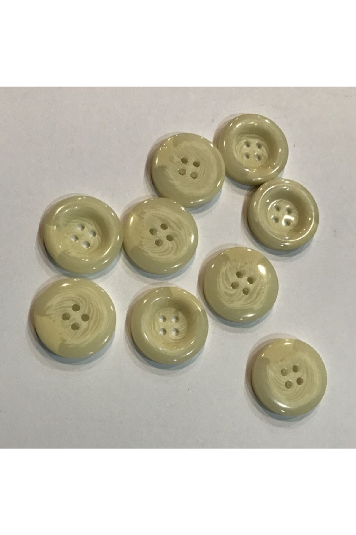 Kaban Polyester Damarlı Düğme. 3cm 5'li Pkt.krem.