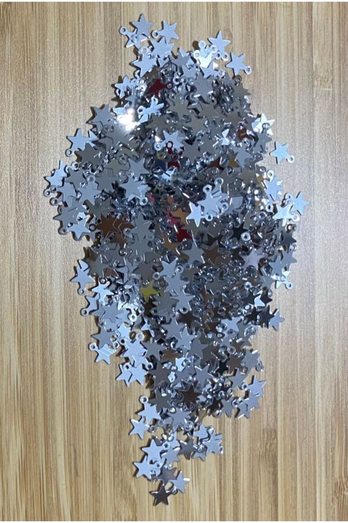 Yıldız Metalik Kaplama Plastik Yazma, Abiye, Çeyizlik Vb El Işleme Plastik Pul.15gr. 1080-1085adet.