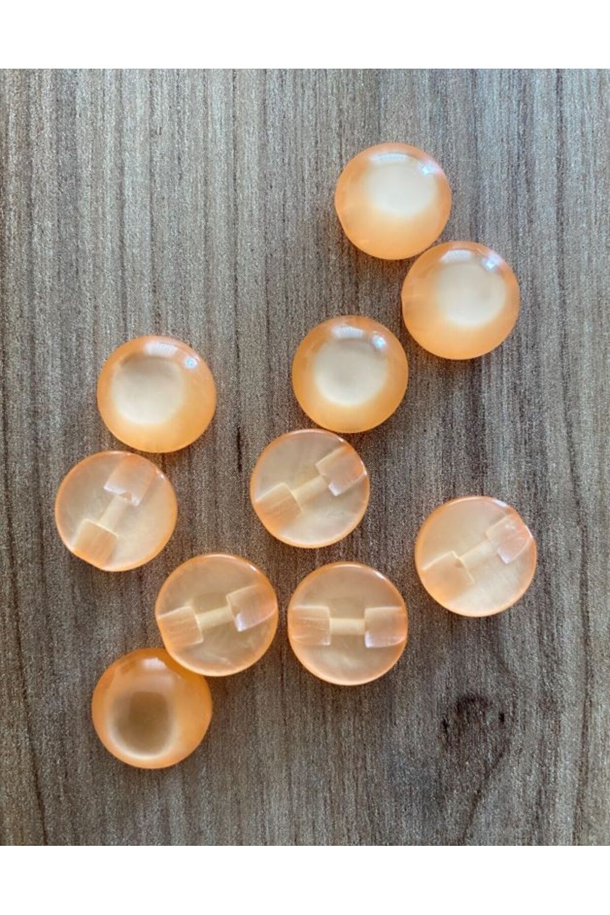 Sedefli Yarım Inci Düğme 1.3cm 10'lu Paket. Yavru Ağzı Tonu.