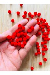 Kadife Boncuk 25gr. 8mm. Pkt Içi 80-85Adet ciarında. Kırmızı.