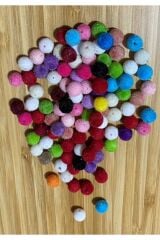 Kadife Boncuk 25gr. 8mm. Pkt Içi 85-90Adet ciarında. Karışık.