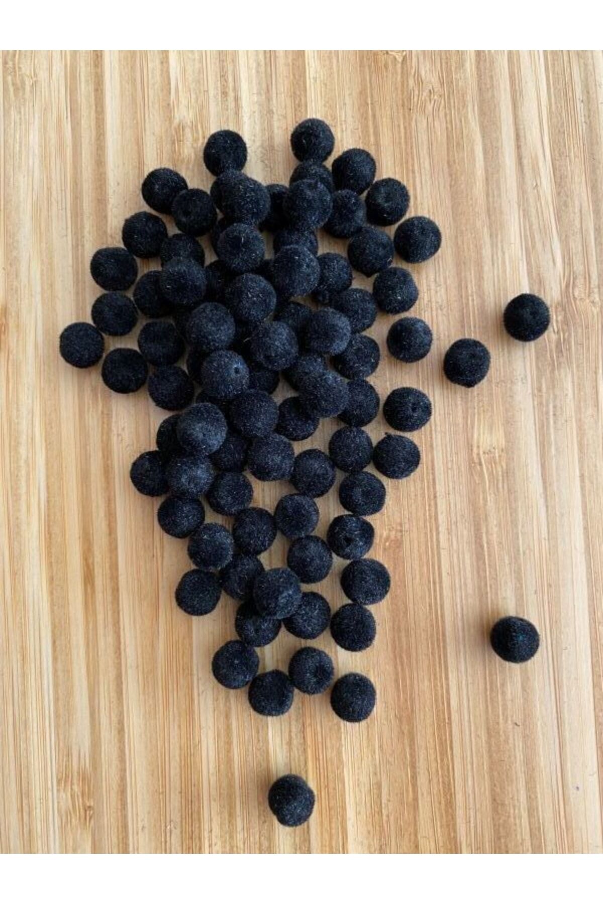 Kadife Boncuk 25gr. 8mm. Pkt Içi 90-95 Adet. Siyah.