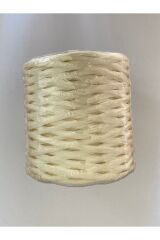 Kağıt (RAFYA) Örgü Ip. Çanta, Cüzdan, Şapka, Abajur, Kemer, Supla, Kırlent, Raner, Sepet. 2 Adet. Krem.