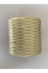 Kağıt (RAFYA) Örgü Ip. Çanta, Cüzdan, Şapka, Abajur, Kemer, Supla, Kırlent, Raner, Sepet. 2 Adet. Krem.