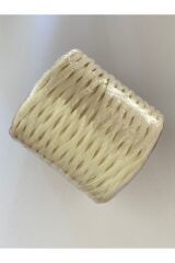 Kağıt (RAFYA) Örgü Ip. Çanta, Cüzdan, Şapka, Abajur, Kemer, Supla, Kırlent, Raner, Sepet. 2 Adet. Krem.