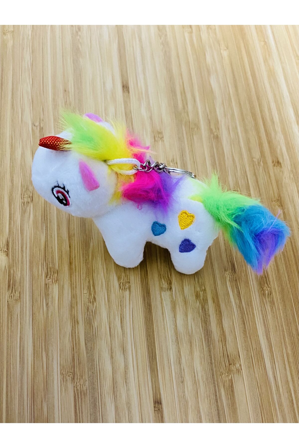 Sevimli At Anahtarlık. Beyaz. 12cm.