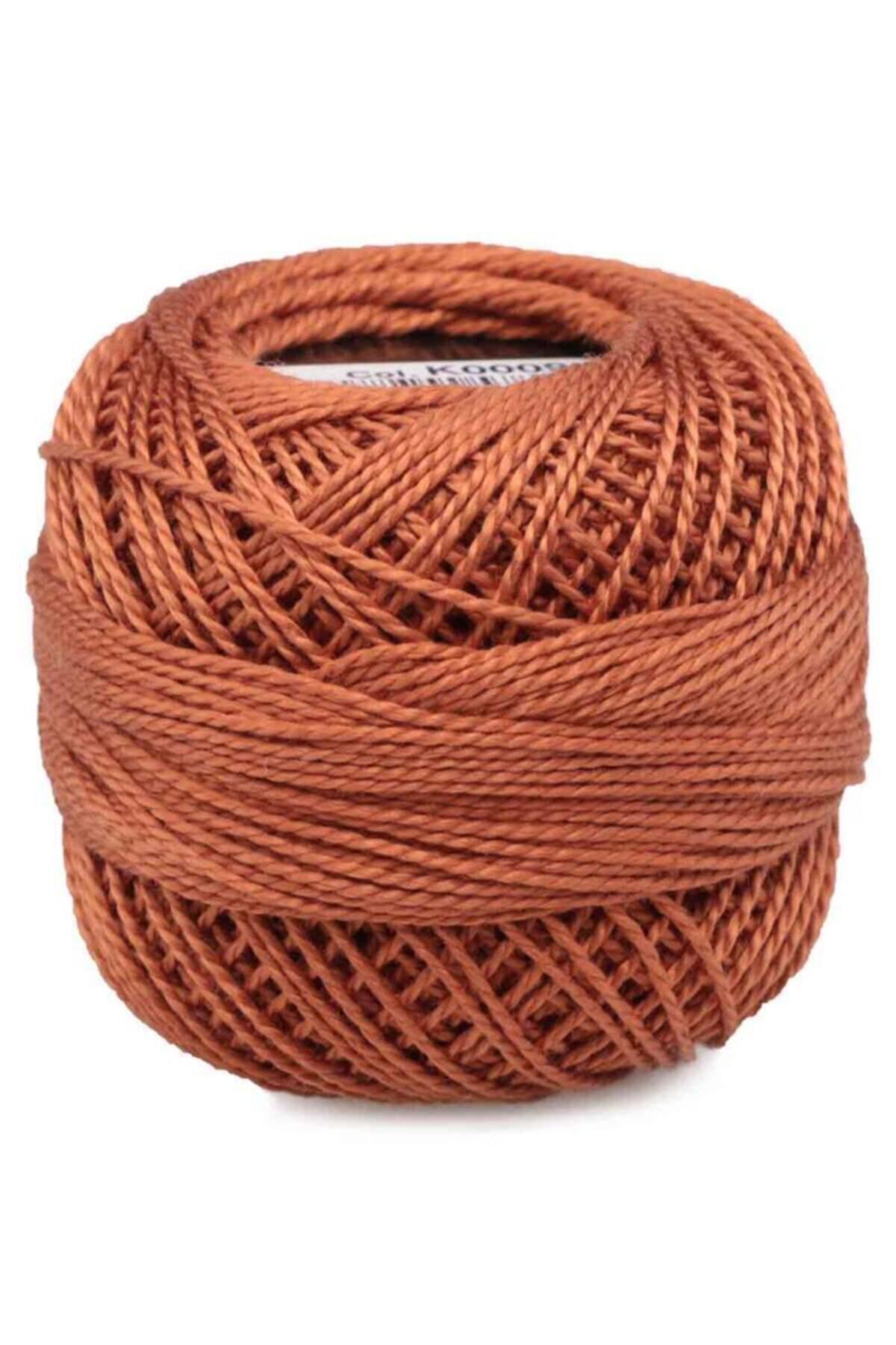 Kahverengi Merserize Nakış İpi No 8 K0009