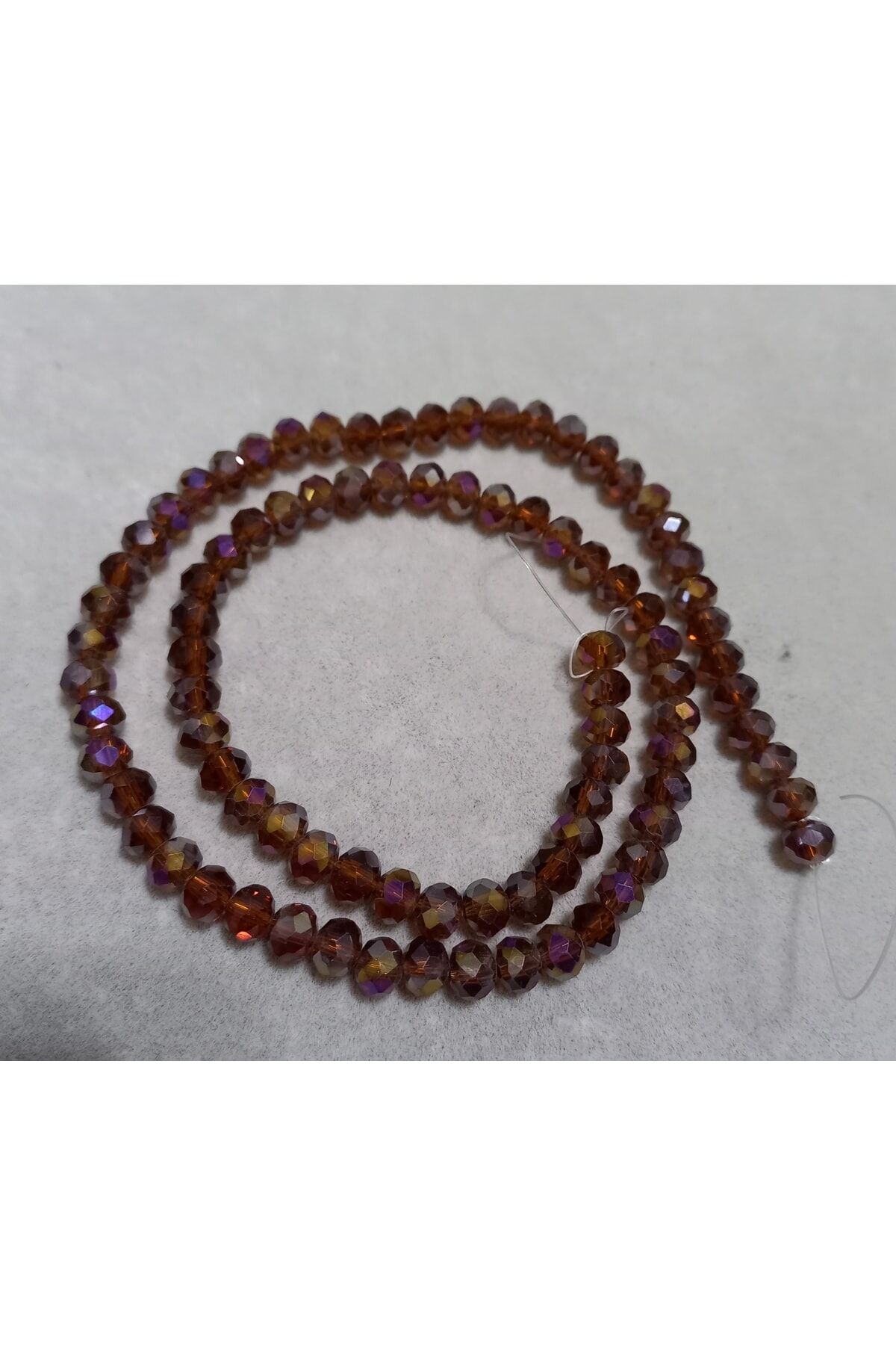 Kakao Rengi Basık Kristal Boncuk 6mm 1dizi No.26