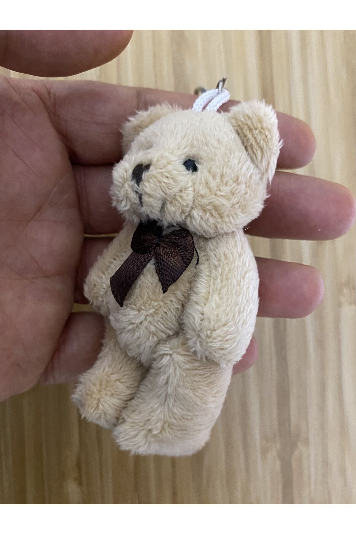 Sevimli peluş anahtarlık 10 cm. Bej