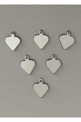 Kalp Gümüş. Oya, Abiye, Halhal, Bileklik, Kolye. Pleksi Metalik Kaplama Plastik El Işleme Pul. 20gr.