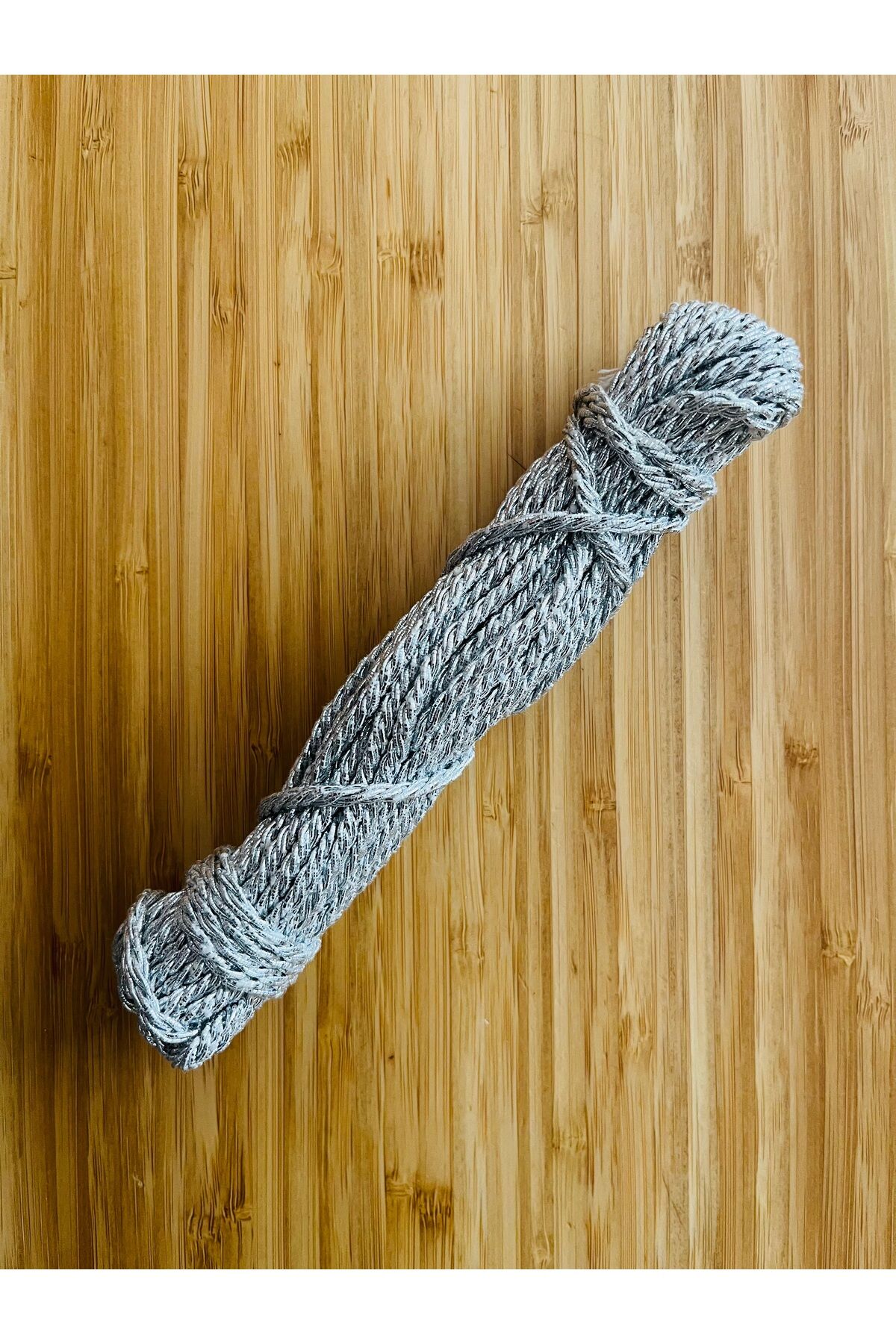 Sim Kordene, Kordon, Ribon 4mm. 10 metre. Gümüş.