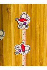 Dekoratif Boyalı Fayton Ahşap Düğme 29 x 26 mm.  7’li Paket. Mix.