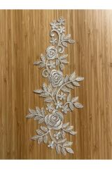 Aplik Fransız Güpür. 15x35.5cm. 1 Adet.