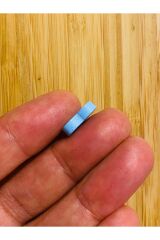 Kalp Şekilli Boyama Ahşap Düğme 13 x 14mm.  6'lı Paket. Mavi.