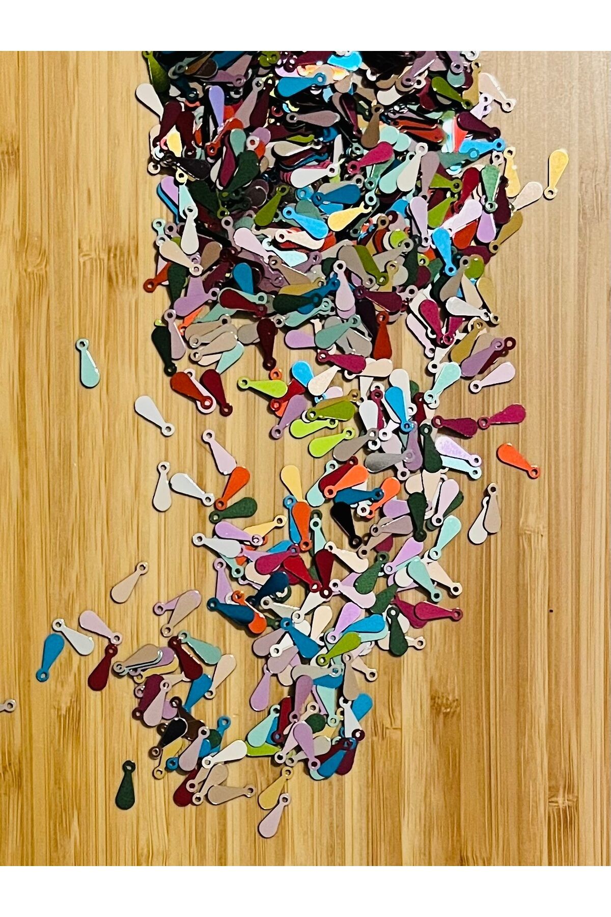 Oya, Havlu, Halay Mendili Kulplu Damla Pul Karışık 11x4mm 20 gr 1000 Adet.