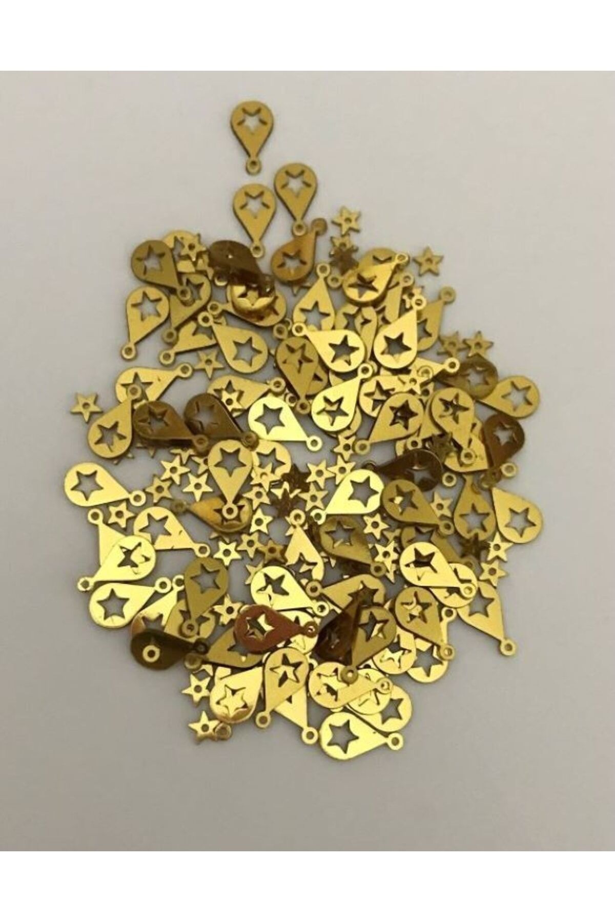 Oya, Abiye, Halhal, Bileklik, Kolye Vb. Pleksi Metalik Kaplama (KALIN) Plastik El Işleme Pul. 20gr.