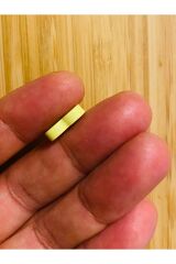 Kalp Şekilli Boyama Ahşap Düğme 13 x 14mm.  6'lı Paket. Sarı.