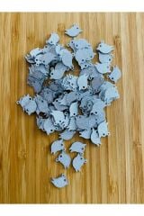 Simli Kuş Gümüş Pleksi Kalın Pul. 20gr