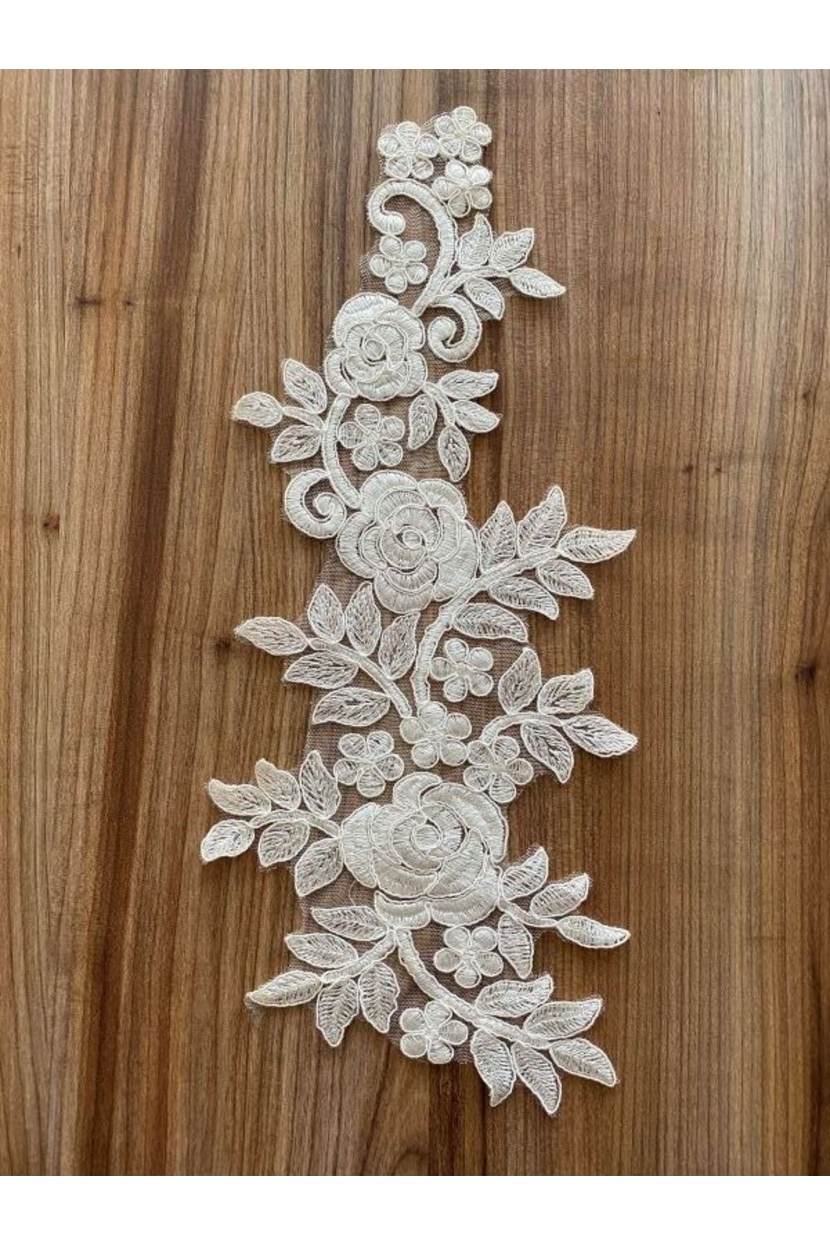 Aplik Fransız Güpür.15x35.5cm. Tekli.