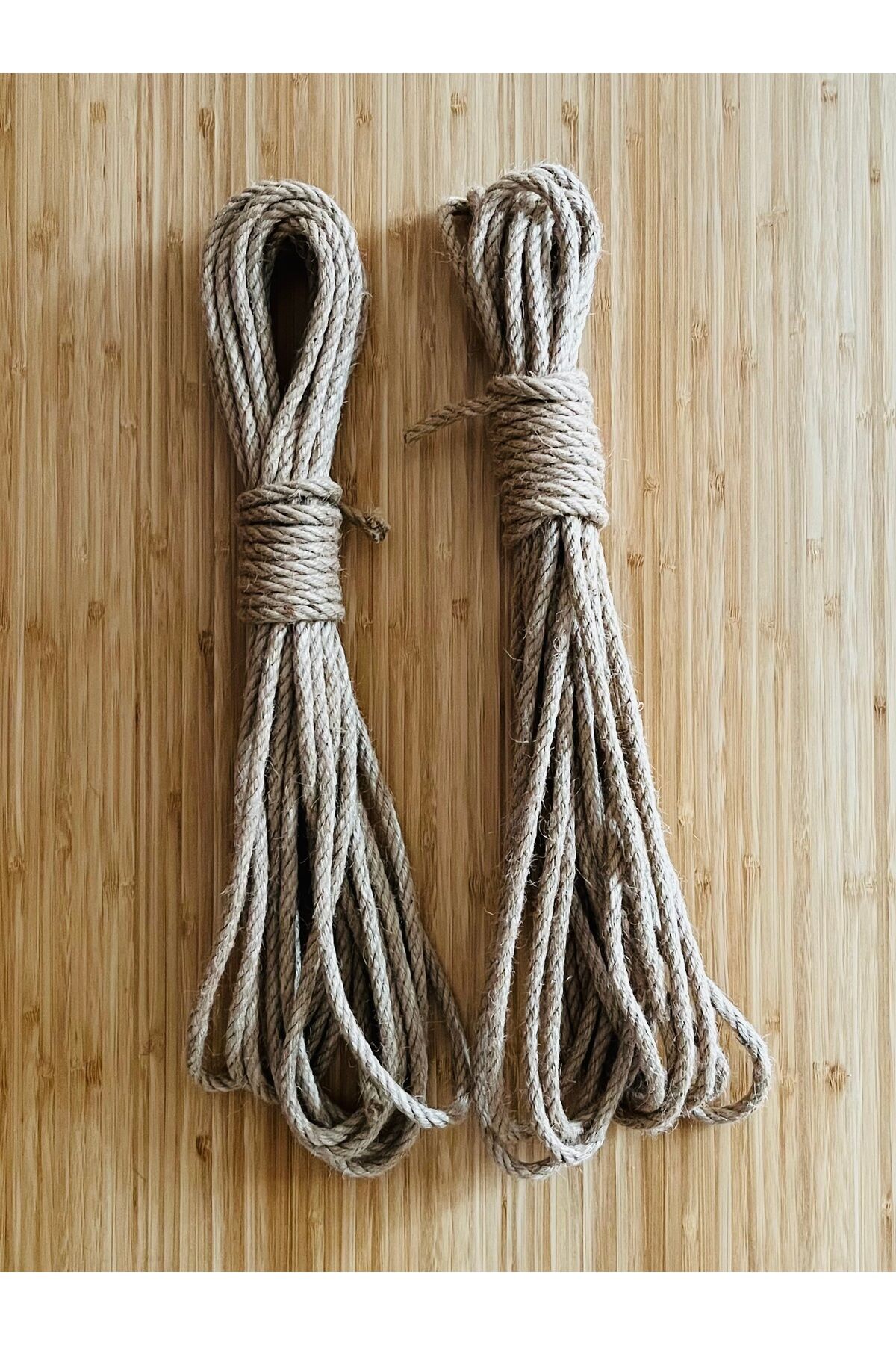 Dekoratif Jüt Hasır Ip Doğal Halat Dıy Kendir Ipi 8mm x 10 Metre. 2 Adet.