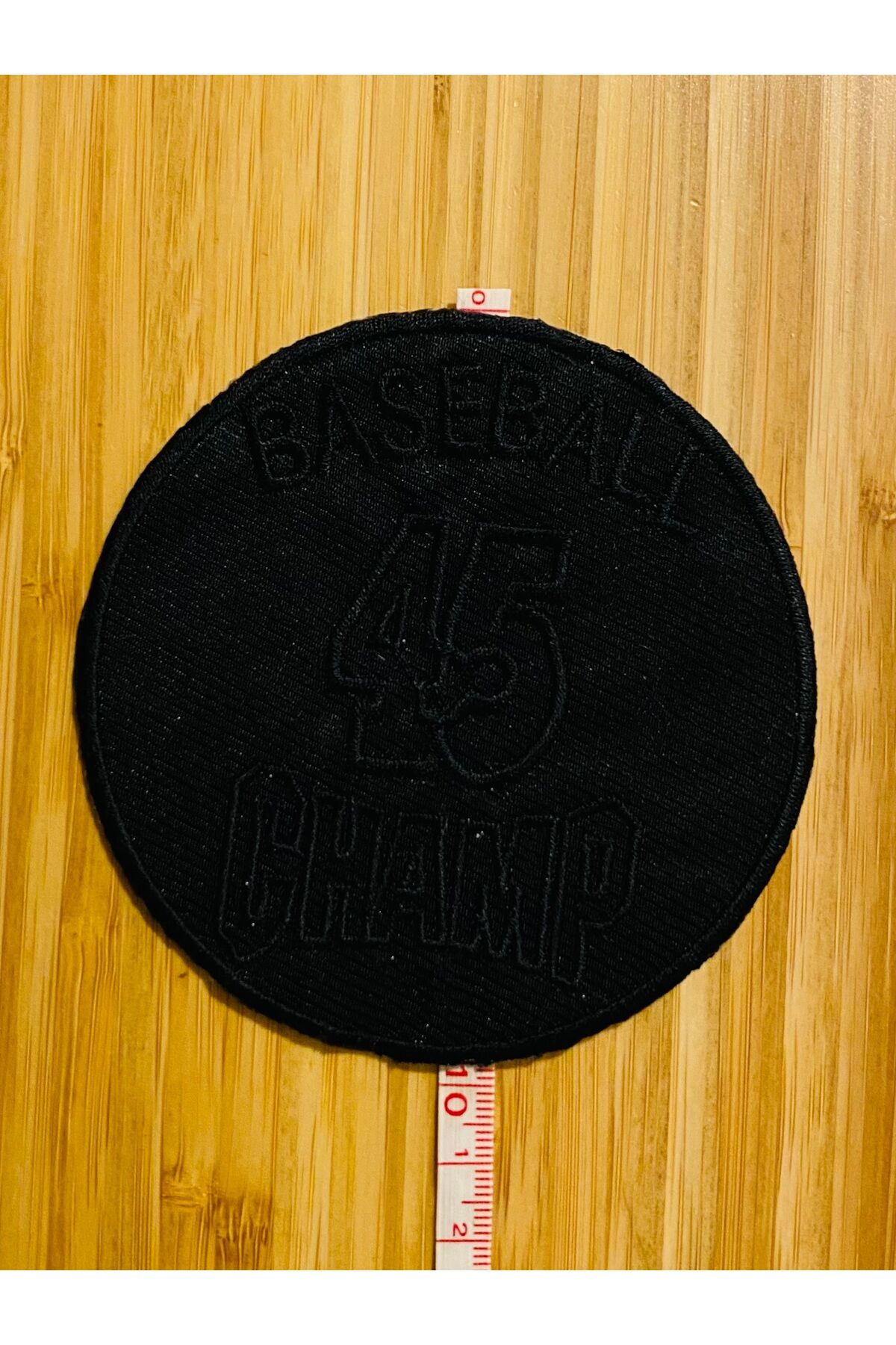 Arma Dikmeli Gabardin Kumaş Baseboll 45 CHAMP 9.5cm. Siyah. 1 adet.
