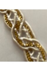 Dekoratif Sim Şerit. 1,2cmx4metre. Krem.