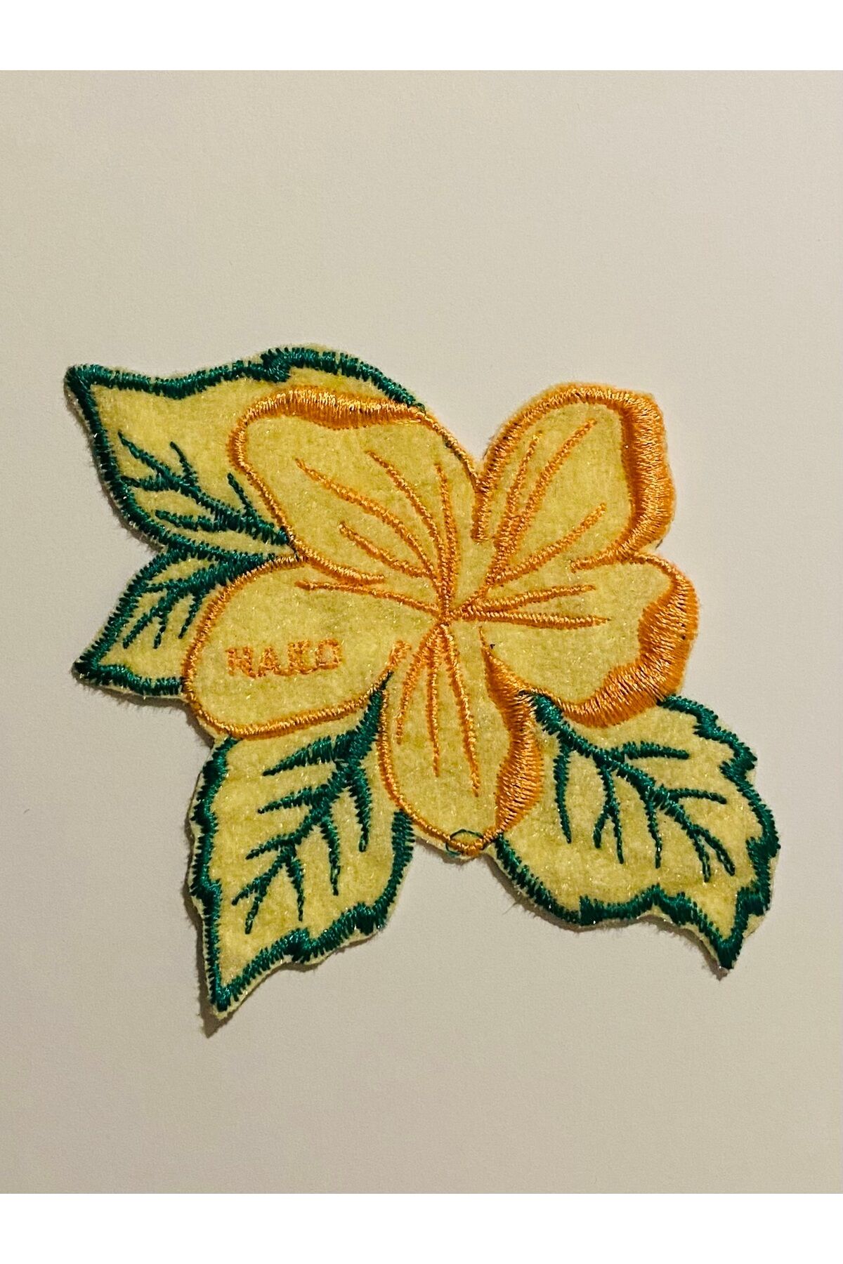 Arma Dikmeli Kadife Kumaş 10.5x13cm. Ekru/Somon.