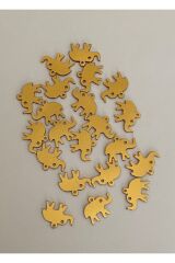 Oya, Abiye, Halhal, Bileklik, Kolye Vb. Pleksi Metalik Kaplama (KALIN) Plastik El Işleme Pul. 20gr.